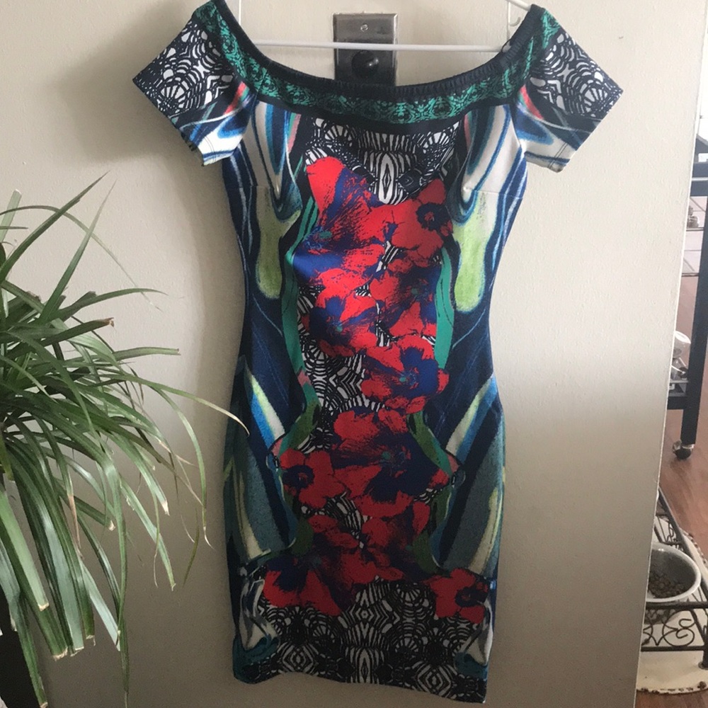Off The Shoulder Bodycon Midi Dress